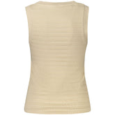 Beige Cotton Tank Top